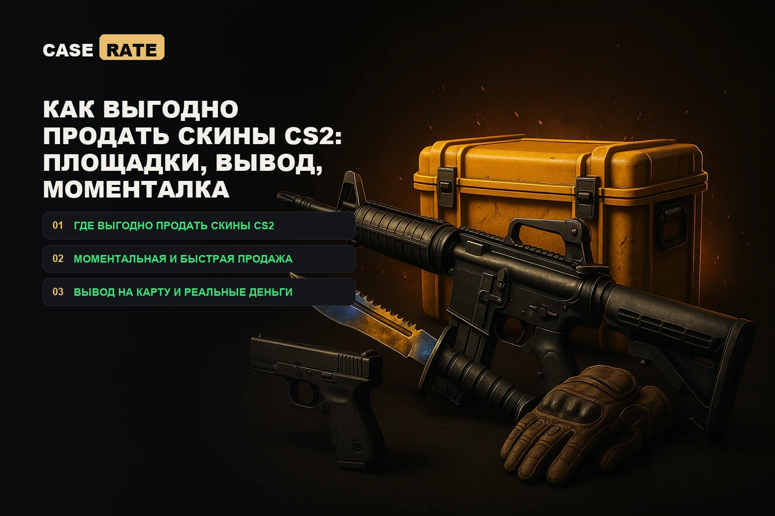Как выгодно продать скины CS2: площадки, вывод, моменталка