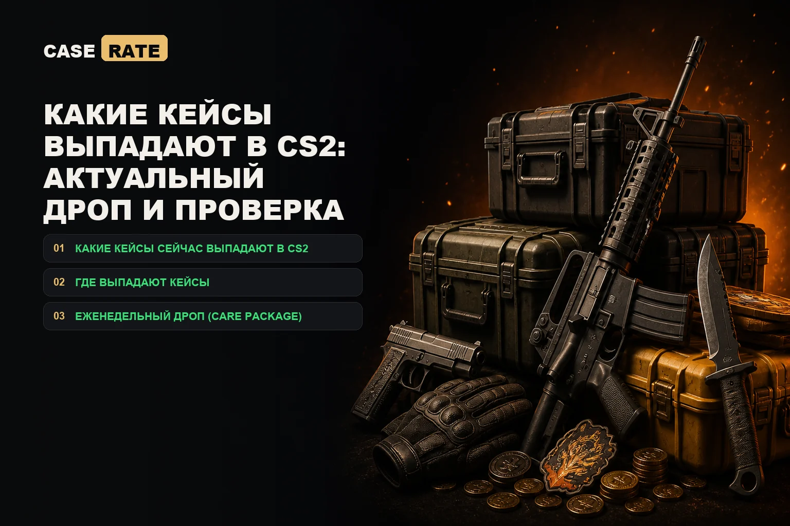 Какие кейсы выпадают в CS2: актуальный дроп и проверка