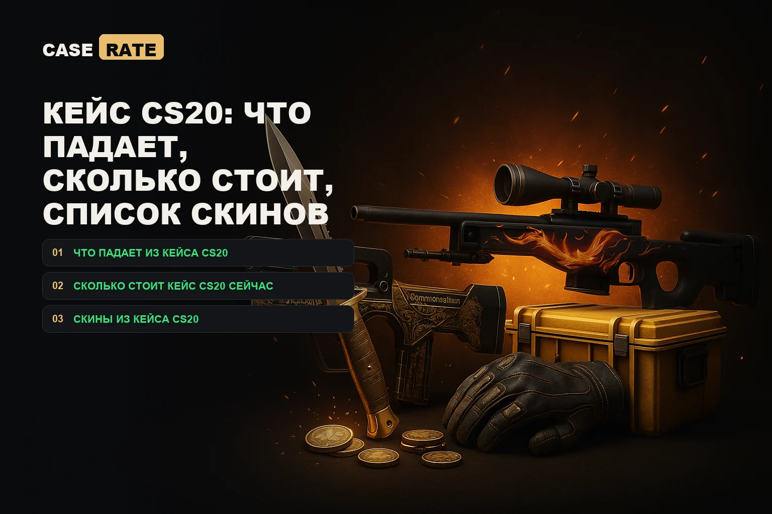 Кейс CS20: что падает, сколько стоит, список скинов